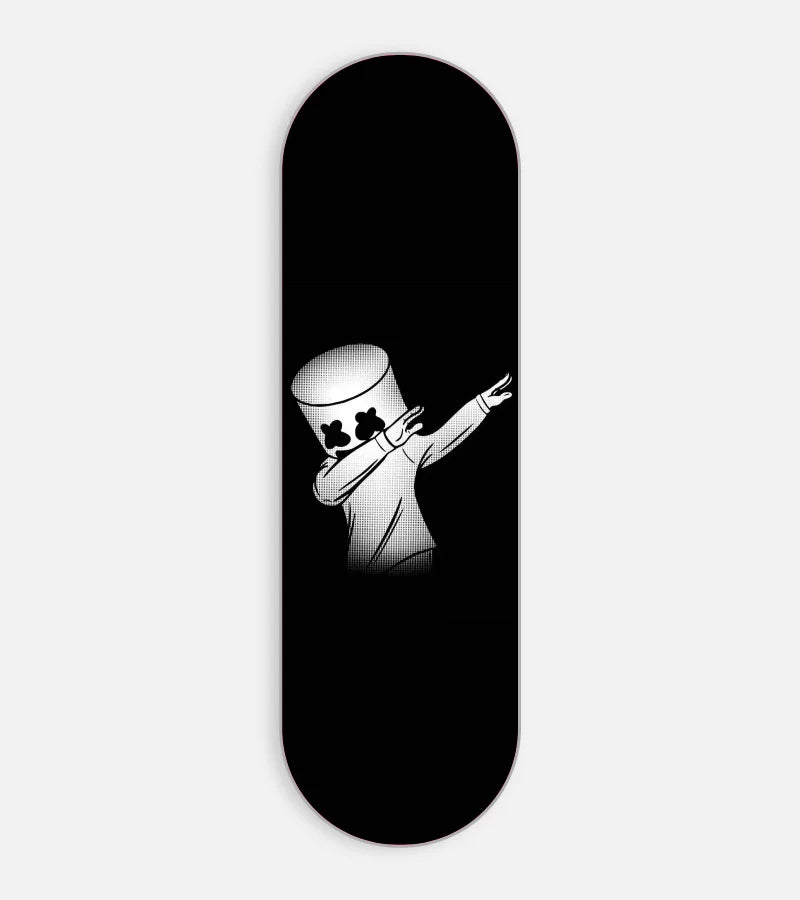 Mobile phone grip slider with a colorful design on a white background