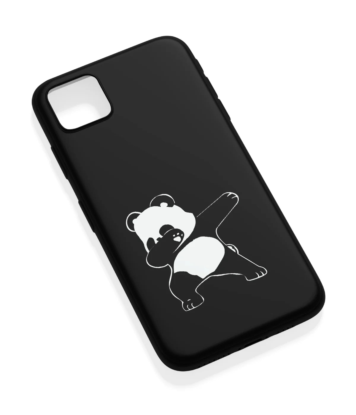 An angled view of a soft silicone case featuring a vibrant design.
