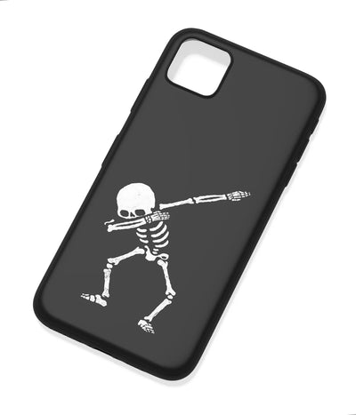 An angled view of a soft silicone case featuring a colorful design.