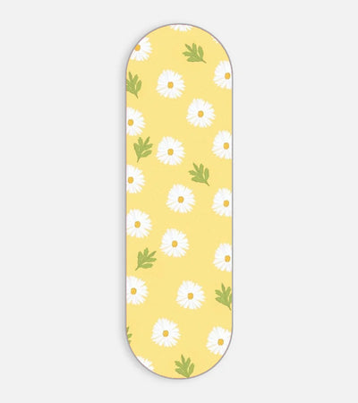 Mobile phone grip slider with a colorful design on a white background