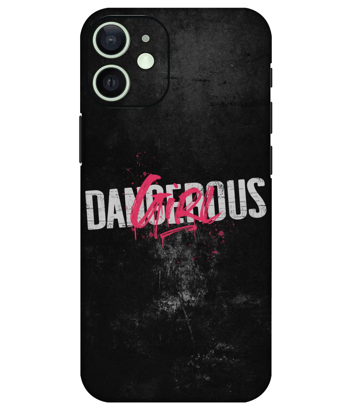 Image of a phone case featuring a mobile skin with a graphic design.