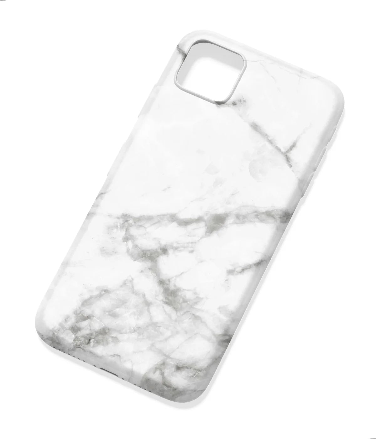 An angled view of a soft silicone case featuring a colorful design.