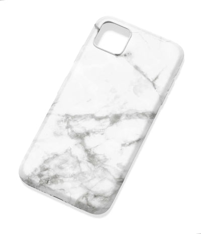 An angled view of a soft silicone case featuring a colorful design.