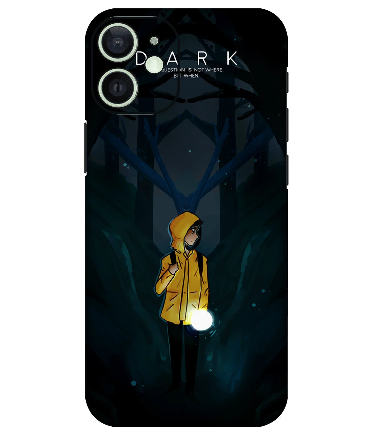 Image of a phone case featuring a mobile skin with a graphic design.
