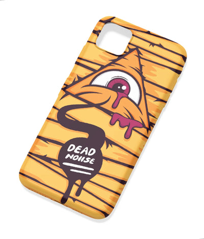 An angled view of a soft silicone case featuring a colorful design.