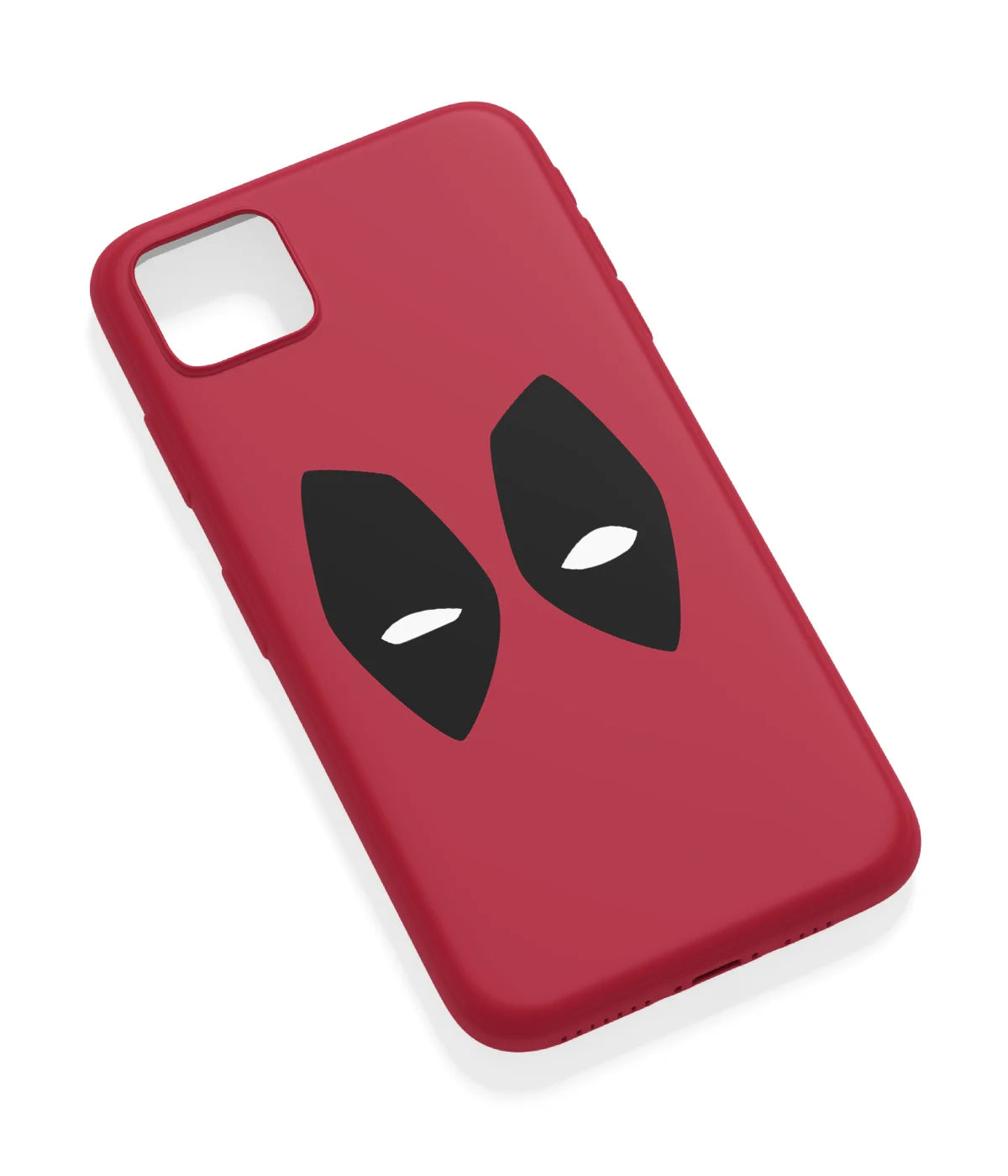 An angled view of a soft silicone case featuring a vibrant design.
