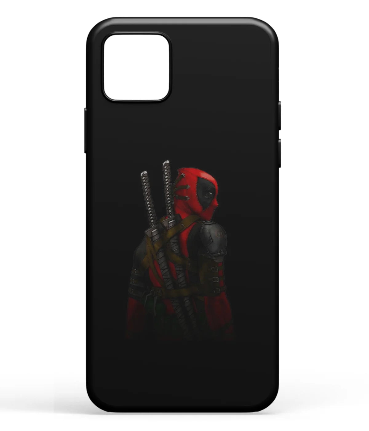 A front-on view of soft silicone phone case with a colorful design.