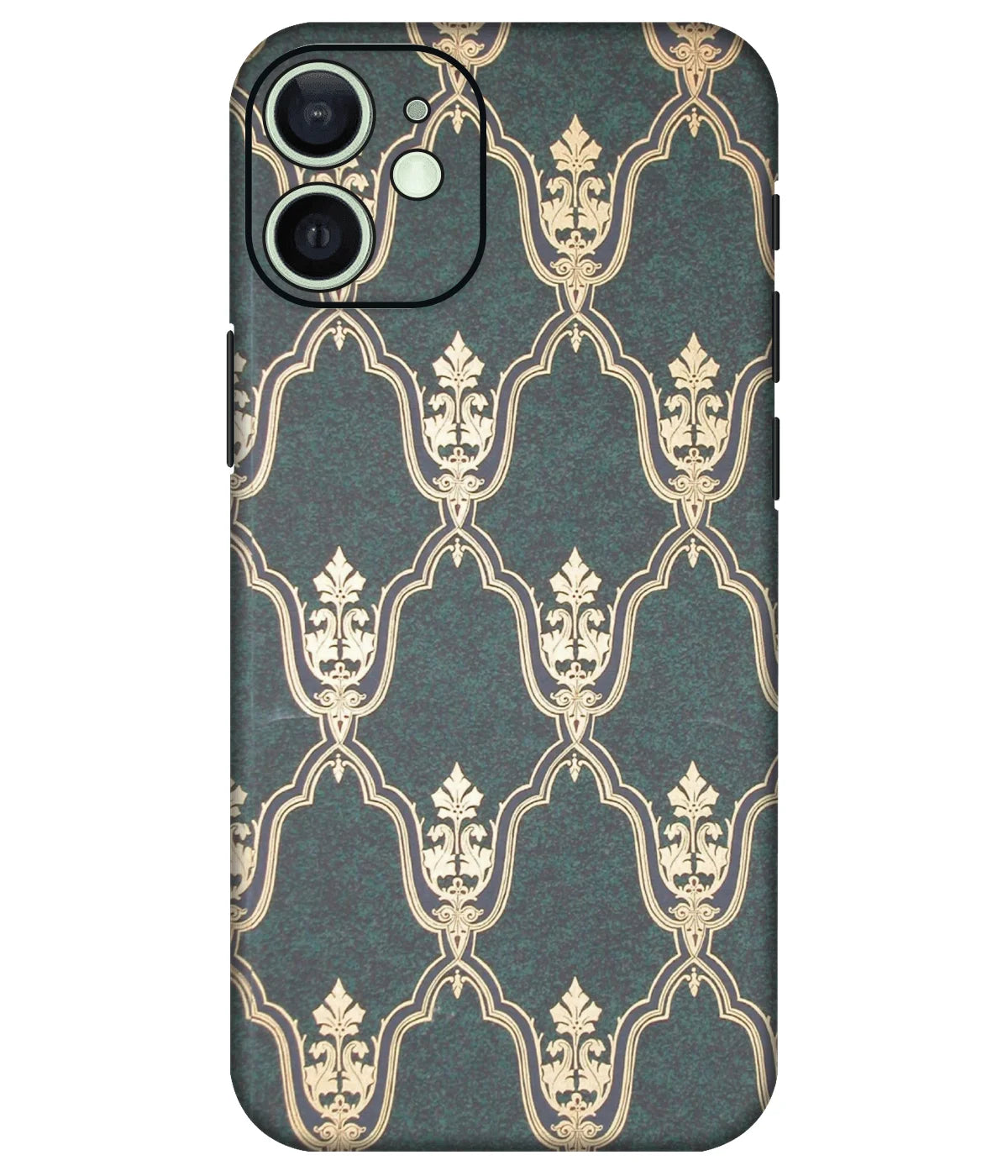 Image of a phone case featuring a mobile skin with a graphic design.