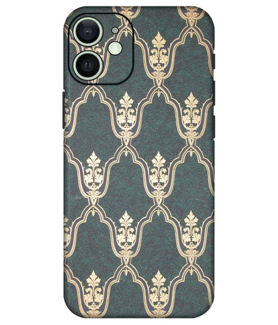 Image of a phone case featuring a mobile skin with a graphic design.