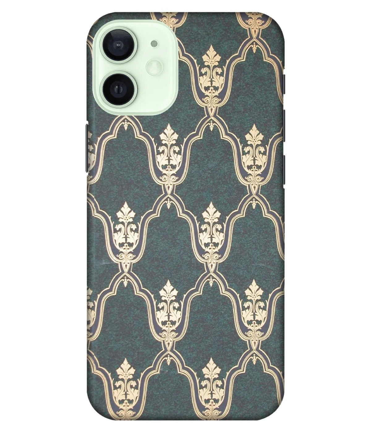 A product shot of a slim hard case with a colorful design.
