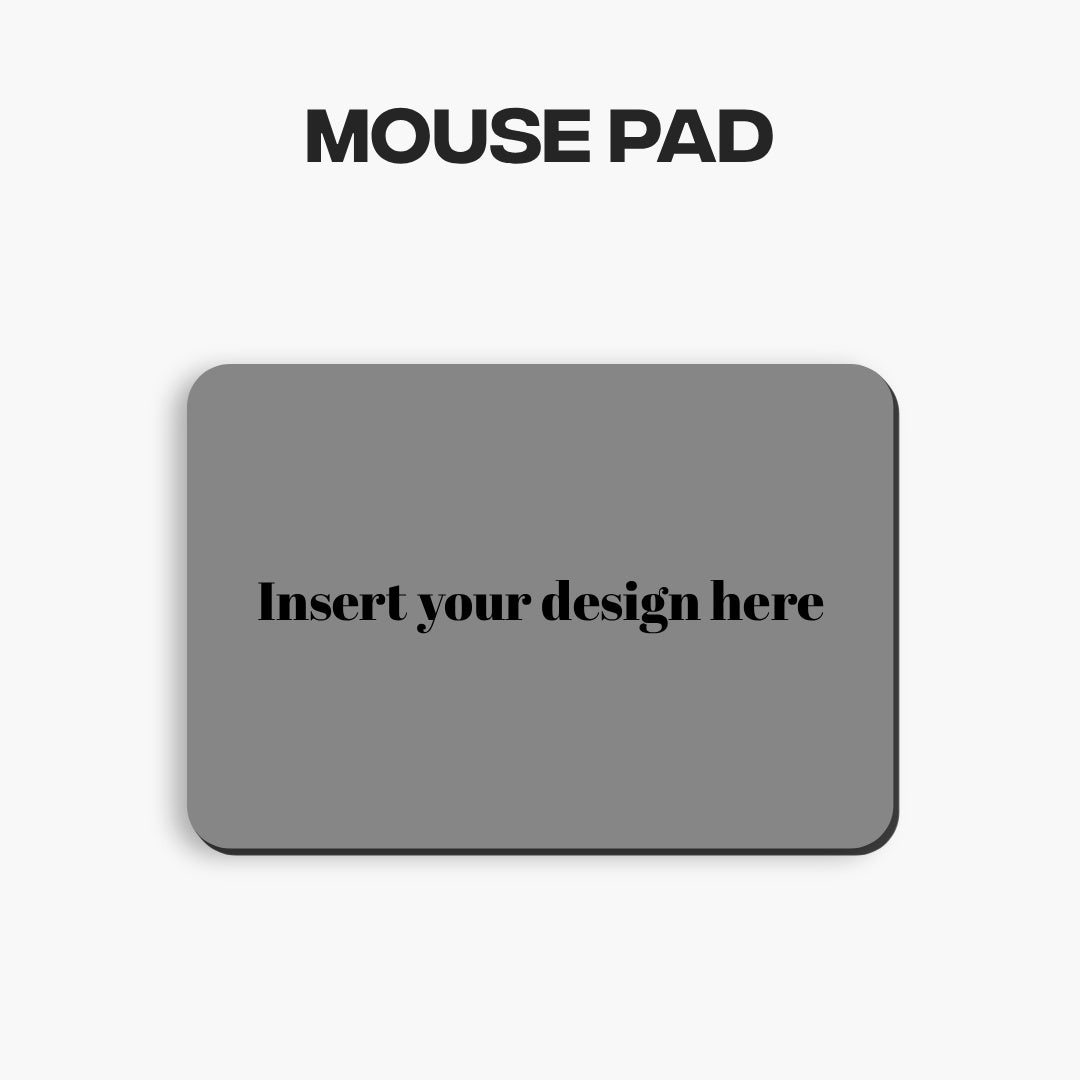 Banner for Custom Mouse Pad illustrating the personalization process where users upload a photo to create a premium Mouse Pad.
