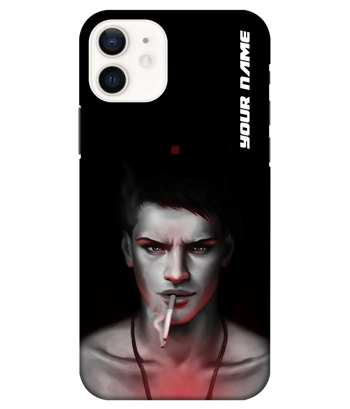 A product shot of a slim hard case with a customizable name.