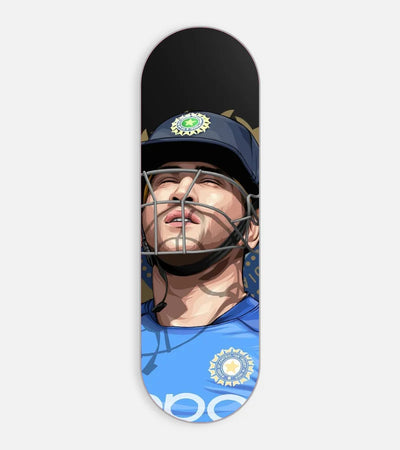 Mobile phone grip slider with a colorful design on a white background