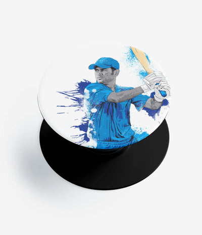 A top-down view of a phone grip holder on a clean white background