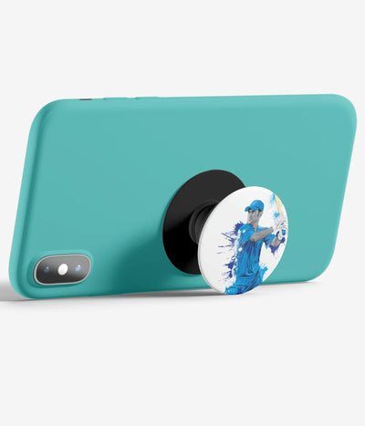 An image demonstrating how to use the phone grip as a stand to hold a mobile phone in landscape mode for hands-free viewing