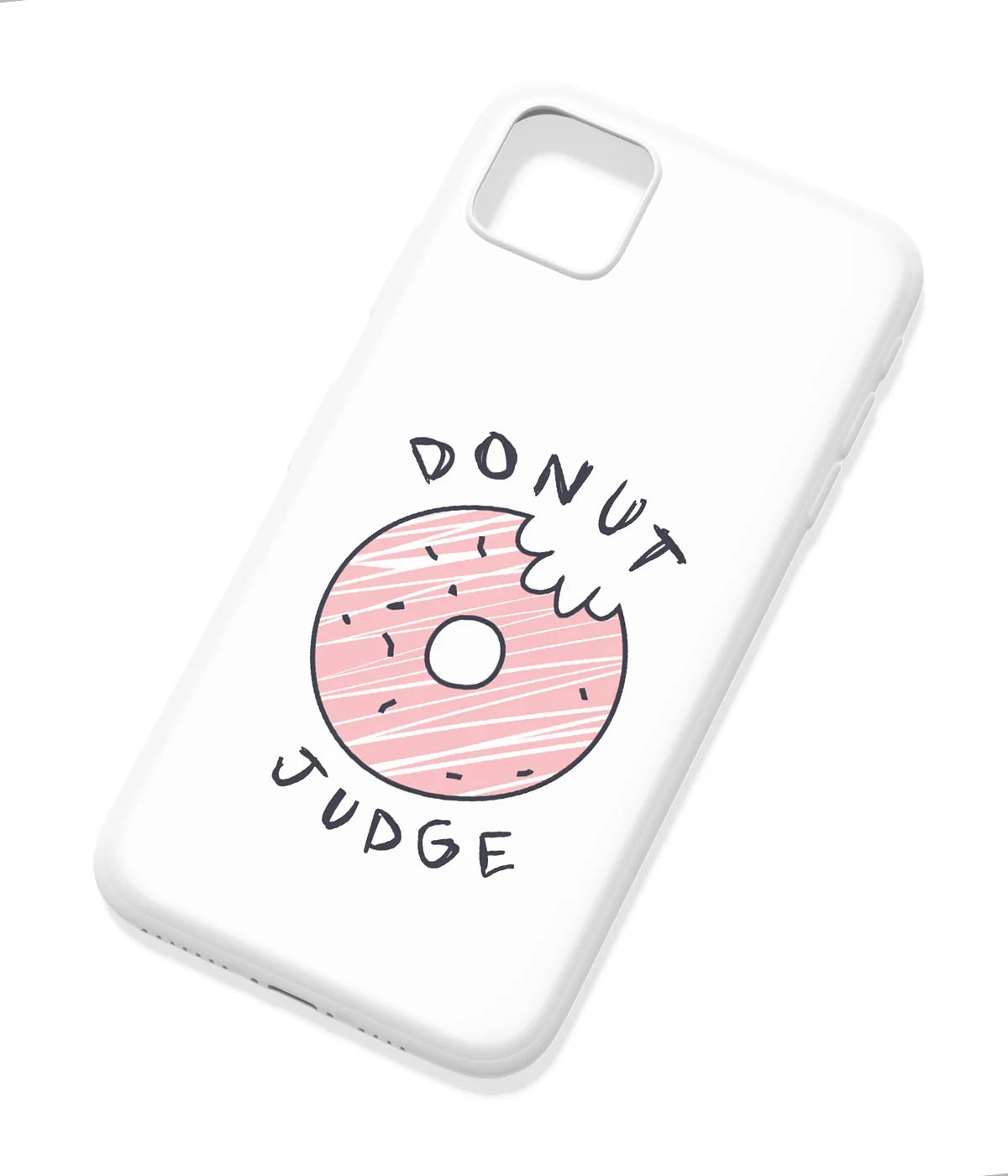 An angled view of a soft silicone case featuring a colorful design.