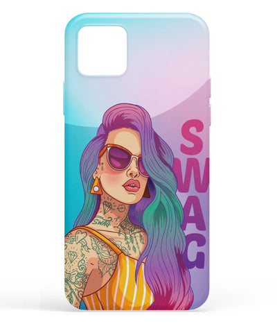 A front-on view of soft silicone phone case with a colorful design.