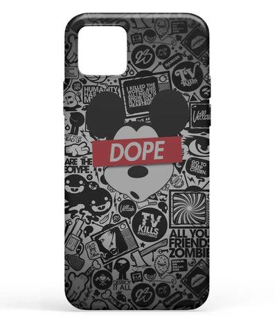 A front-on view of soft silicone phone case with a colorful design.