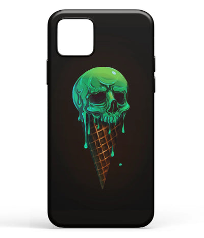 A front-on view of soft silicone phone case with a colorful design.