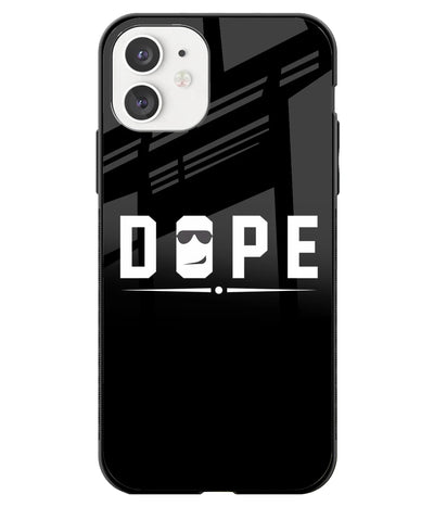 A front-on view of a glass phone case with a colorful design.