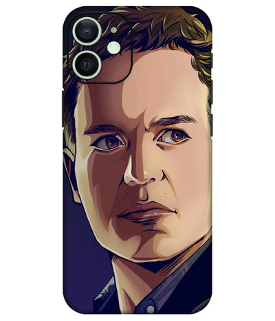 Image of a phone case featuring a mobile skin with a graphic design.