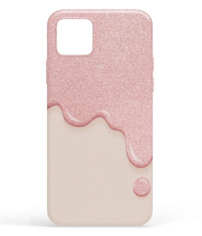 A front-on view of soft silicone phone case with a colorful design.