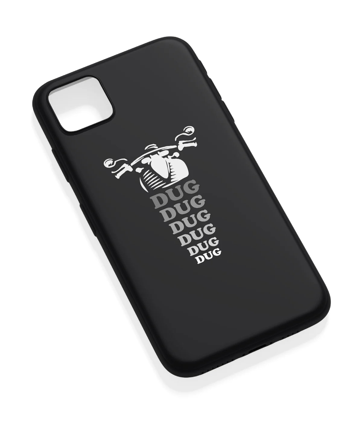An angled view of a soft silicone case featuring a vibrant design.