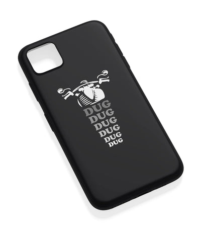 An angled view of a soft silicone case featuring a vibrant design.