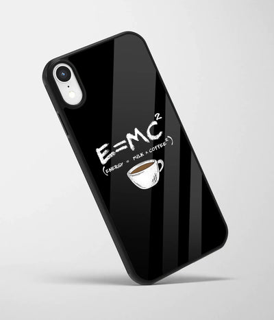 An angled view of a glass phone case featuring a vibrant design.