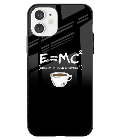 A front-on view of a glass phone case with a colorful design.