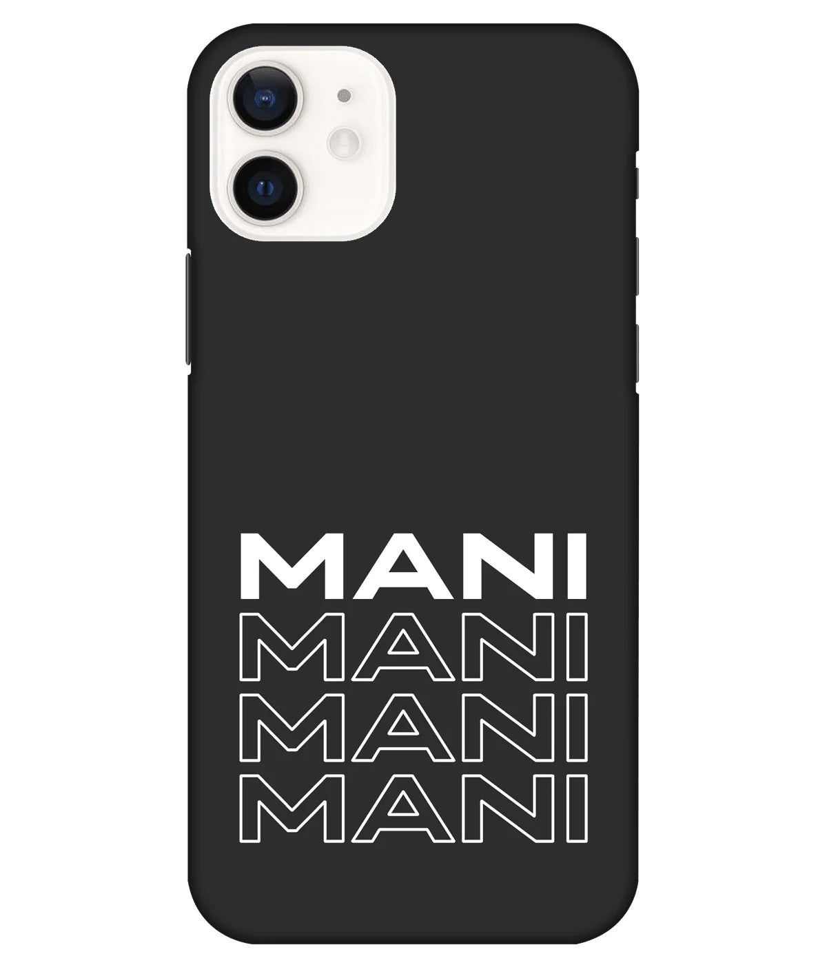 A product shot of a slim hard case with a customizable name.