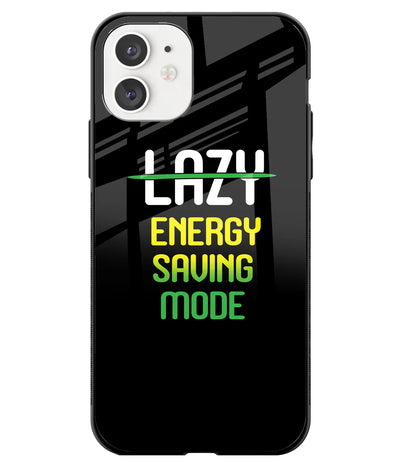A front-on view of a glass phone case with a colorful design.