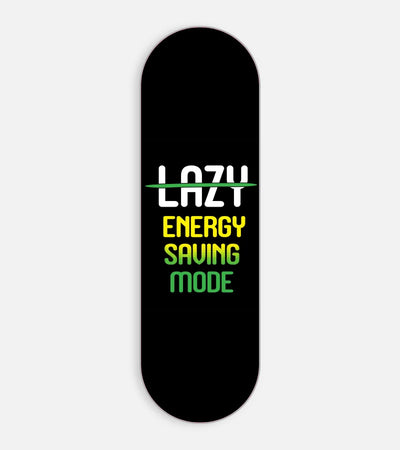 Mobile phone grip slider with a colorful design on a white background