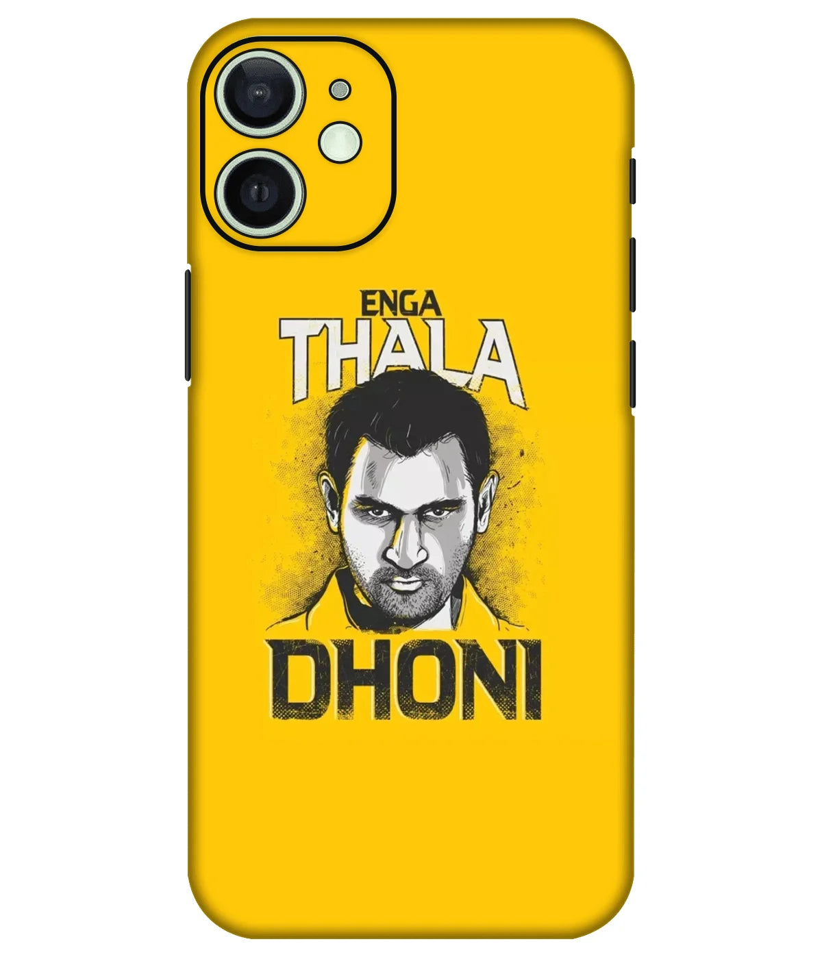 Image of a phone case featuring a mobile skin with a graphic design.