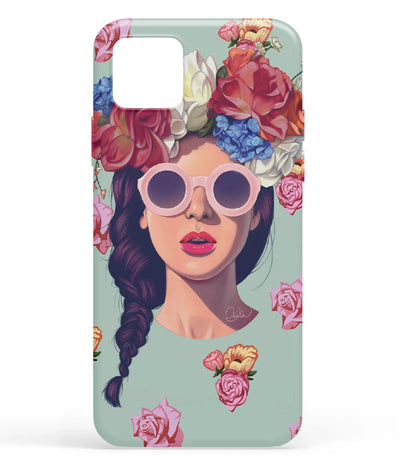 A front-on view of soft silicone phone case with a colorful design.