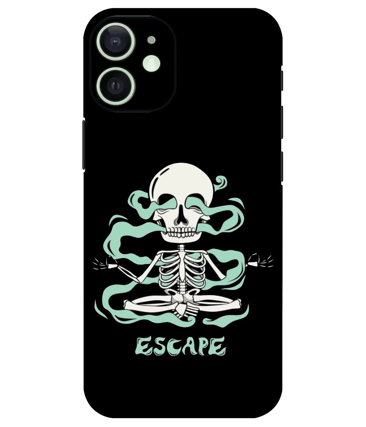 Image of a phone case featuring a mobile skin with a graphic design.