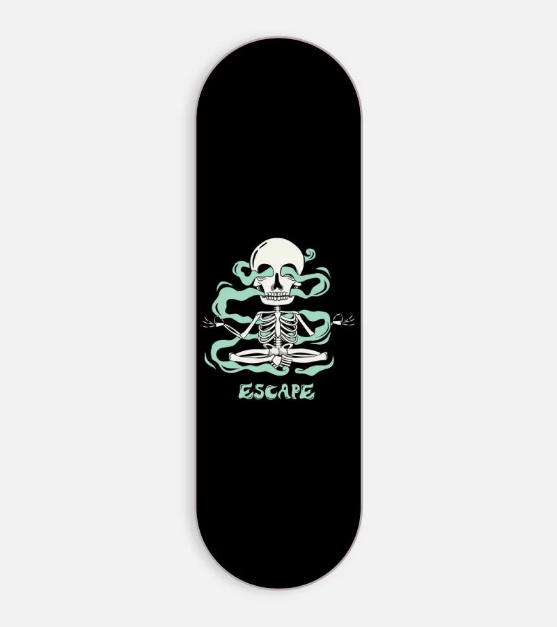 Mobile phone grip slider with a colorful design on a white background