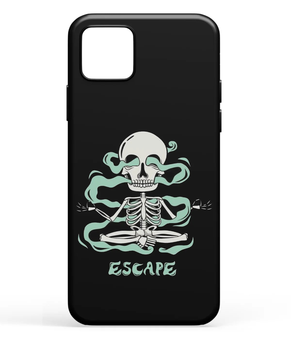 A front-on view of soft silicone phone case with a colorful design.