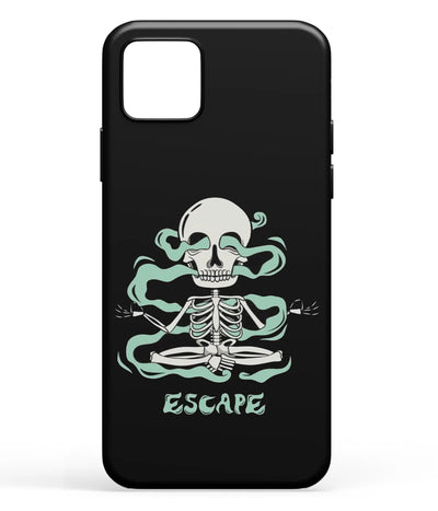 A front-on view of soft silicone phone case with a colorful design.