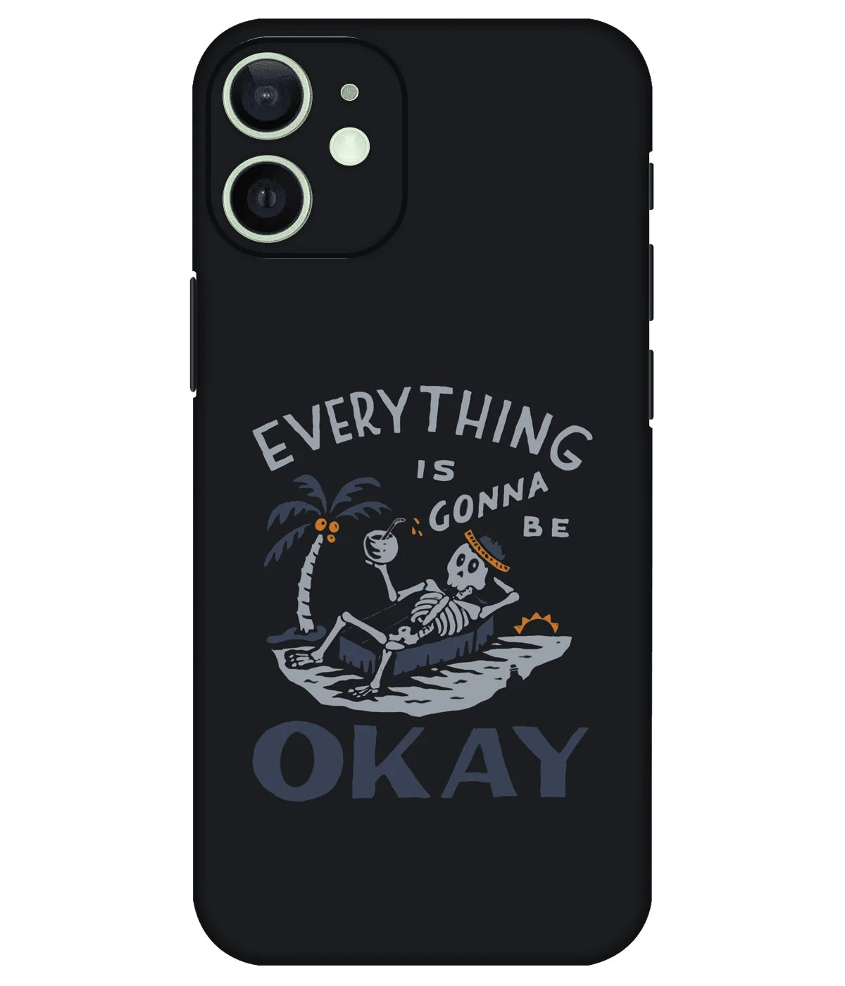 Image of a phone case featuring a mobile skin with a graphic design.