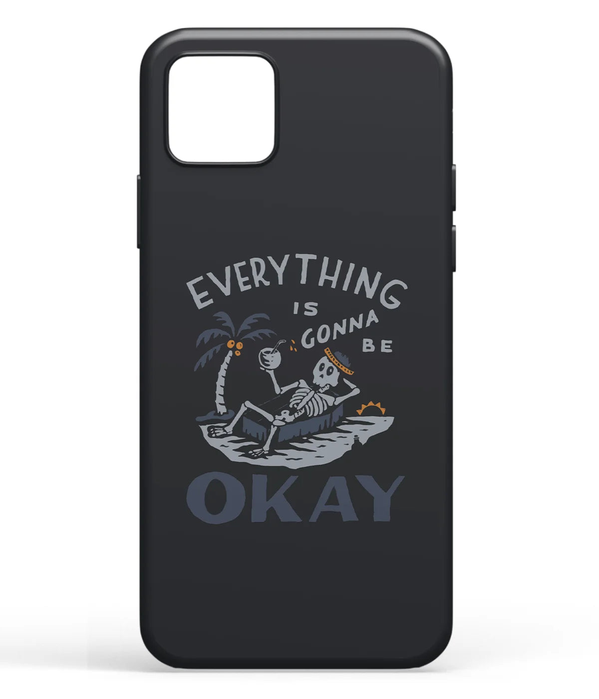 A front-on view of soft silicone phone case with a colorful design.