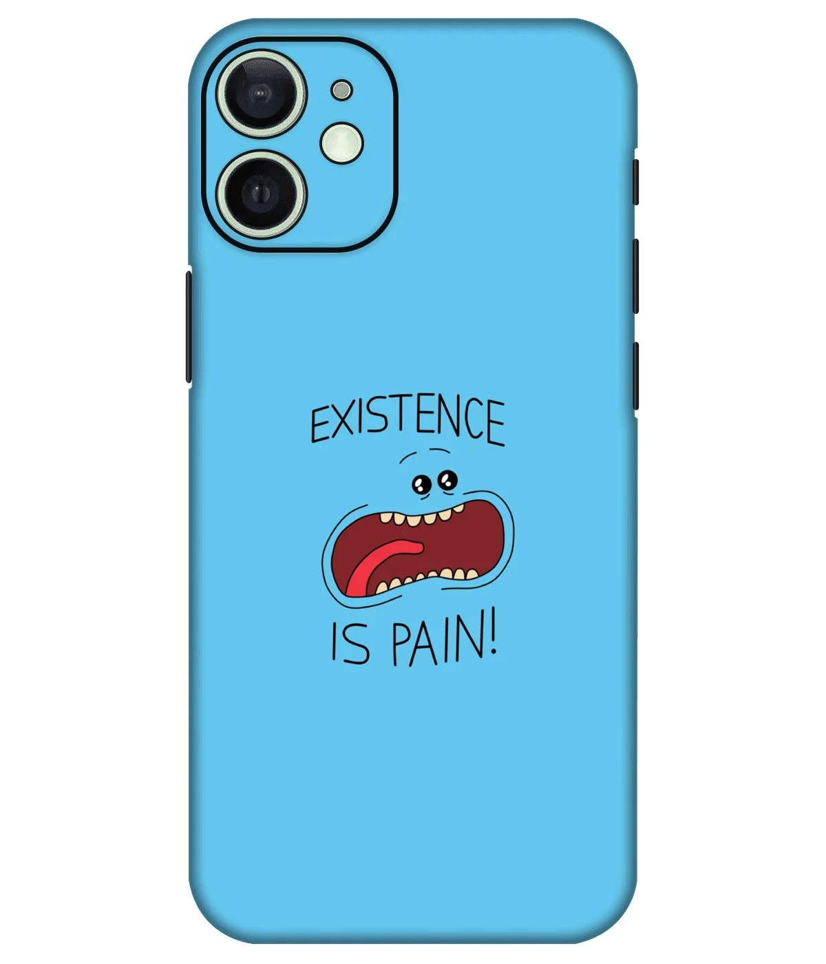 Image of a phone case featuring a mobile skin with a graphic design.