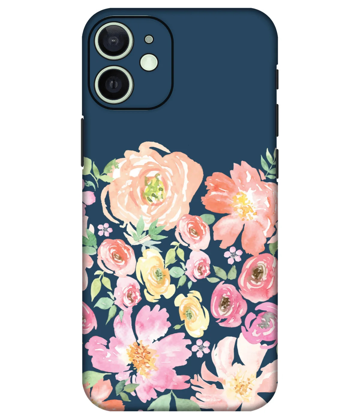 Image of a phone case featuring a mobile skin with a graphic design.