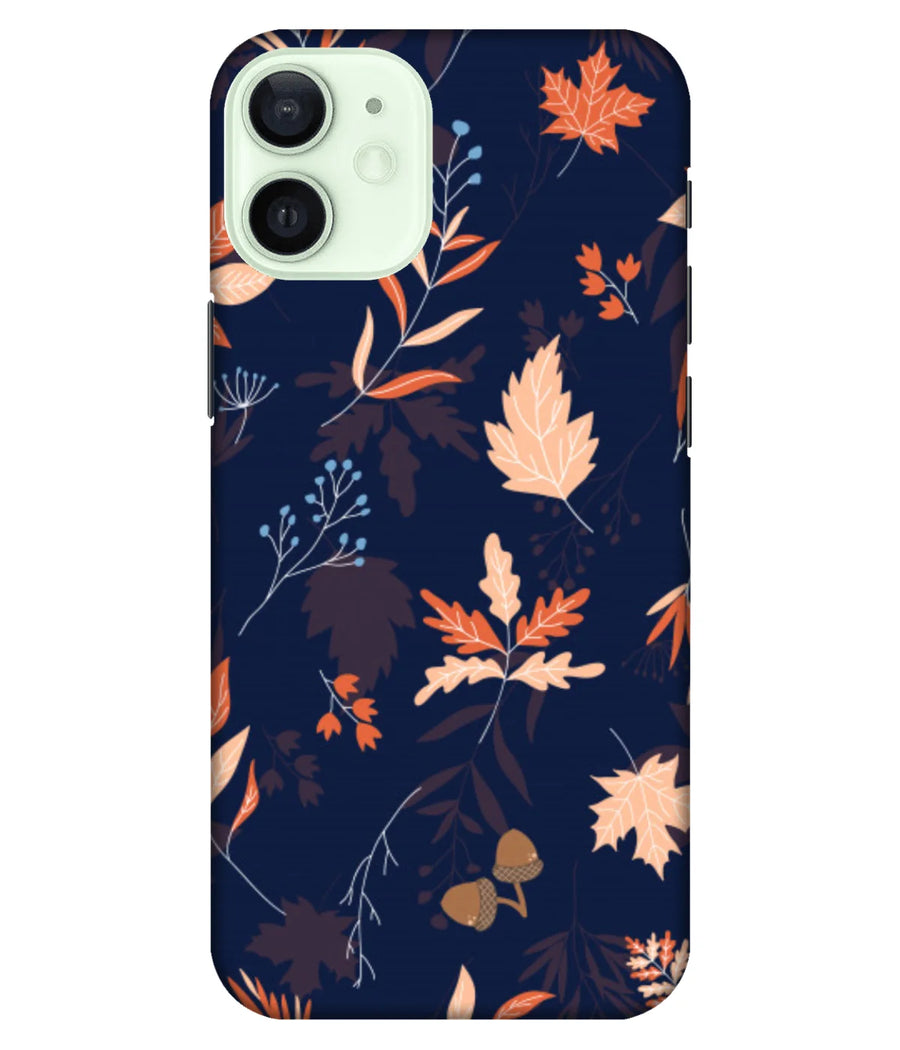 Fall Leaves Blue Pattern Slim Hard Case