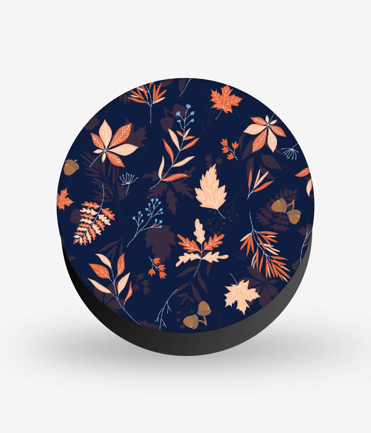 Mobile phone grip with a colorful design on a white background