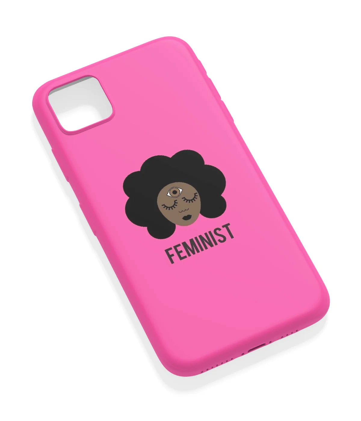 An angled view of a soft silicone case featuring a vibrant design.