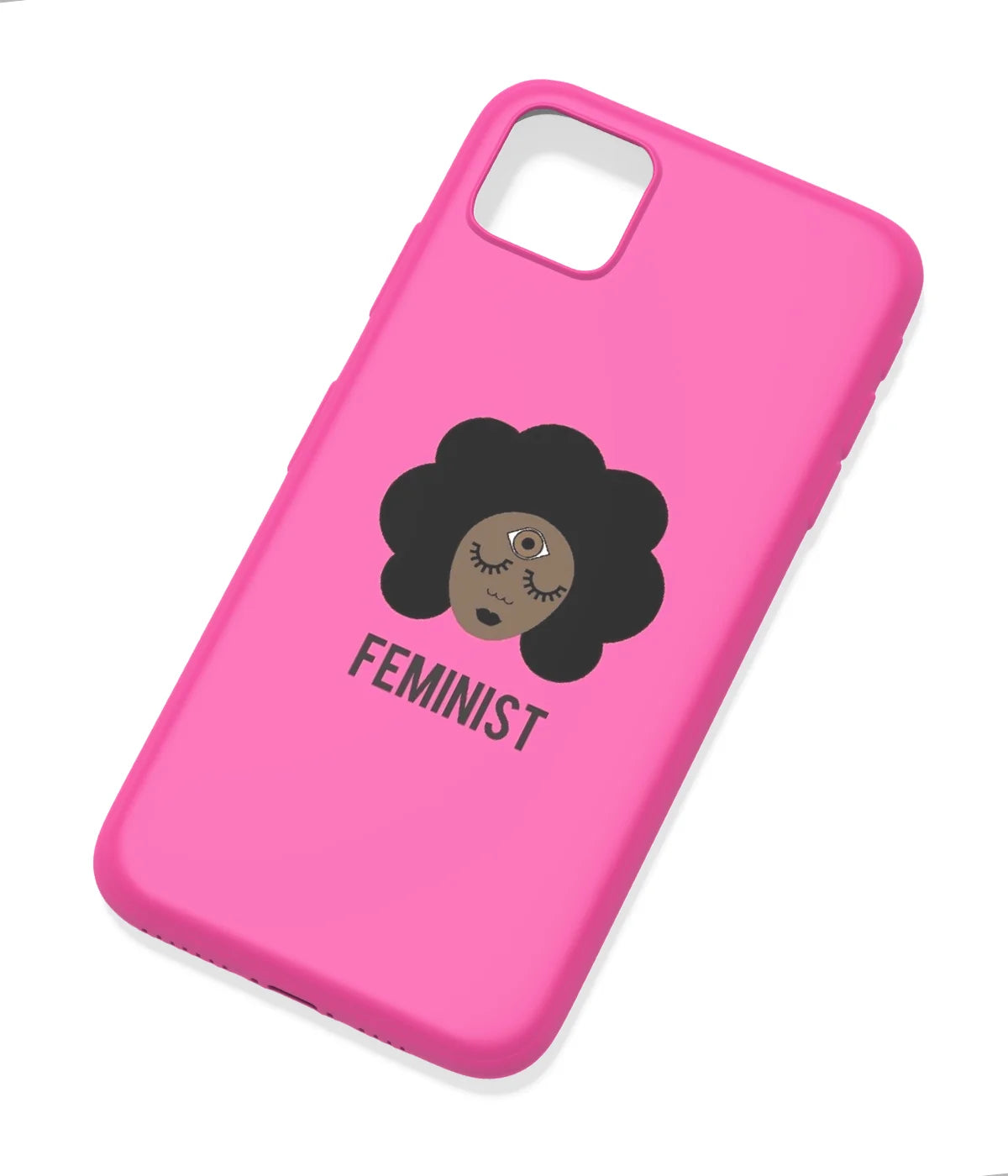 An angled view of a soft silicone case featuring a colorful design.