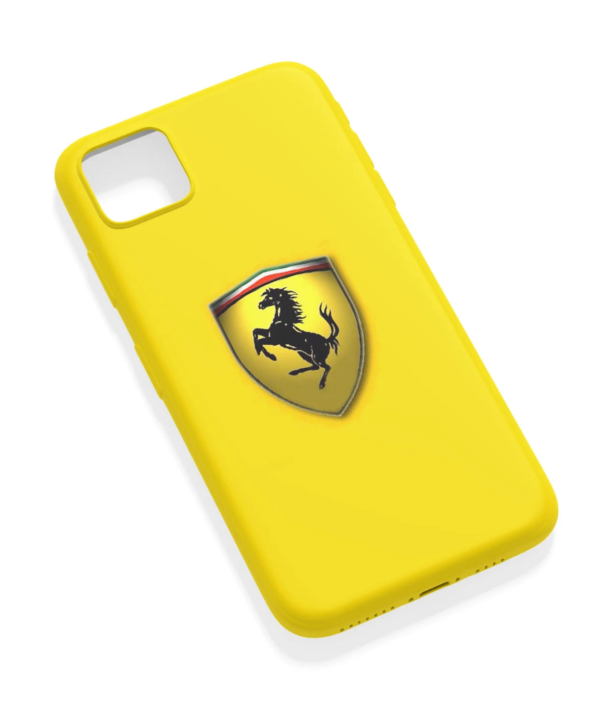 An angled view of a soft silicone case featuring a vibrant design.