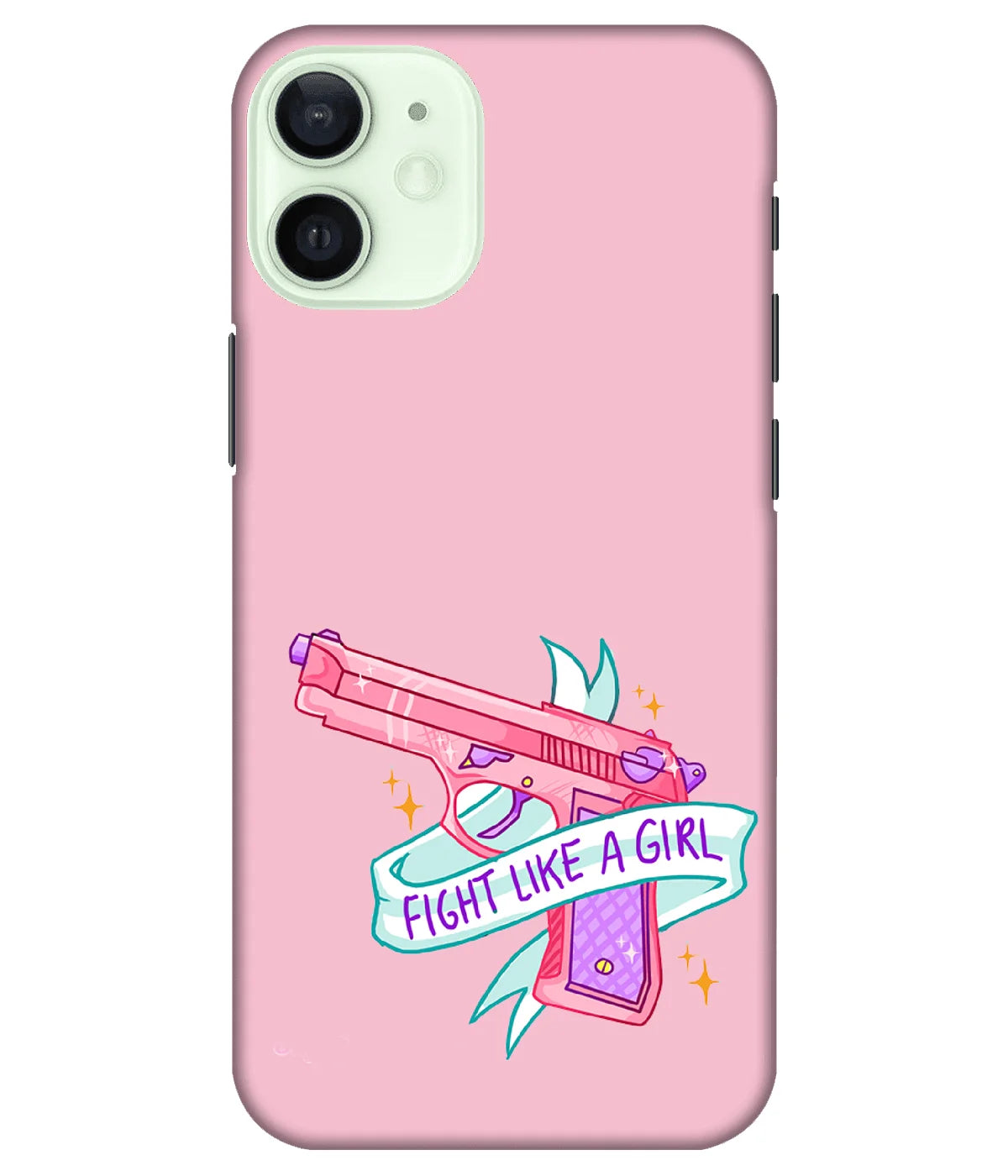 A product shot of a slim hard case with a colorful design.