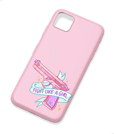 An angled view of a soft silicone case featuring a colorful design.
